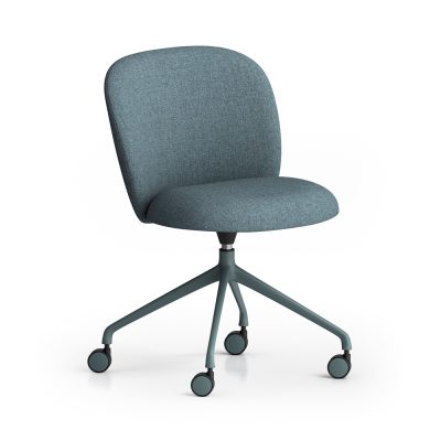Volta side chair 4 star base with castors